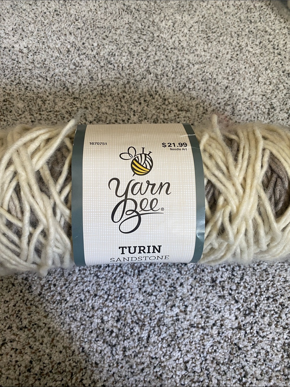 Yarn Bee Turin Sandstone Chunky Yarn - 270 Yards (1 Skein)